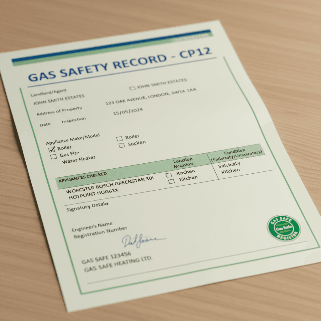 Gas Safety Record CP12